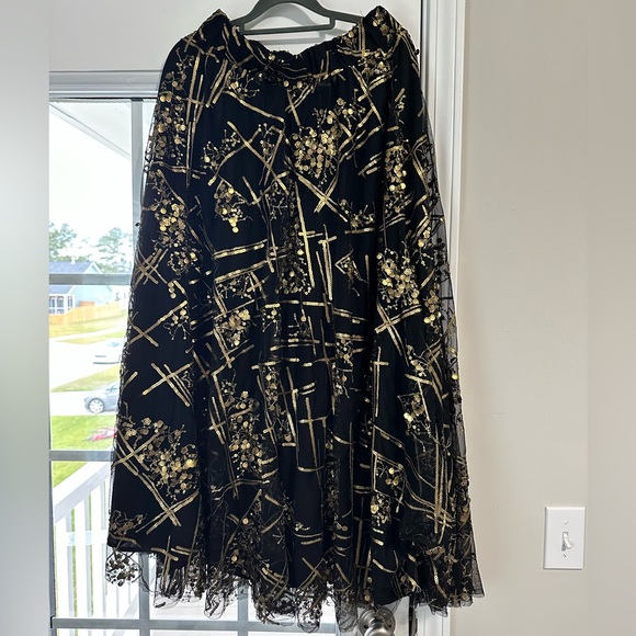 Andrea Salazar sequin maxi cocktail skirt - Picture 3 of 6